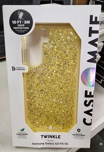 Case-Mate Twinkle Case for Samsung Galaxy S21 FE 5G Gold Glitter Shockproof - Picture 1 of 3
