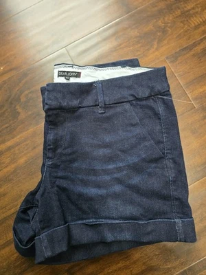 Dear John Women's Shorts Roll Cuff Holly Blue Size 32 High Waist Dark Wash NWOT - Image 1 of 4