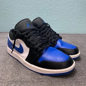 Air Jordan 1 Low Mens 11 Royal Toe Alternate 553558-140 Sneakers OG - Picture 1 of 11
