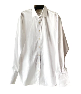 Hawes & Curtis TexturedCotton, Double Cuff Shirt Size 18"/Chest 54" Excellent - Image 1 of 4