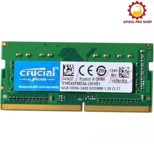 DDR4 16GB 1X16 2400 PC4-19200 Laptop 260-Pin SODIMM Notebook Memory RAM CRUCIAL - Picture 1 of 8