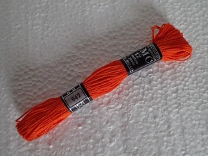 1 Skein 947 Orange DMC Art. 107 Single Strand Embroidery Floss, France - Picture 1 of 3
