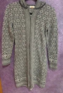 Telluride Clothing Co Long Cardigan Sweater Women's S dark & Light Gray - Picture 1 of 16