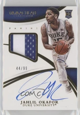 2015 Panini Immaculate Collegiate /99 Jahlil Okafor RPA Rookie Patch Auto RC - Image 1 of 2