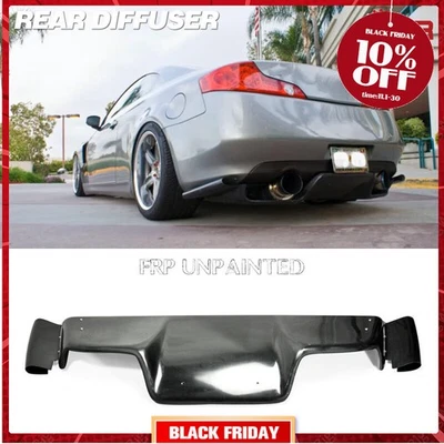 FRP JDM TS Rear Bumper Under Diffuser lip For 03-08 Z33 350z Infiniti G35 Coupe - Imagem 1 de 4
