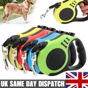 Retractable Dog Lead Extending Leash Tape Cord 3m 5m Ferret - Picture 1 of 17