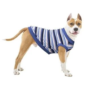 Extra Large Dog T Shirts Clothes Sleeveless Tank Top Vest 5X-Large Shirt Blue - Picture 1 of 7