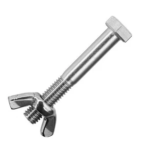 Sechskantschrauben m. Schaft & Flügelmuttern - Maschinenschrauben - Edelstahl A2 - Bild 1 von 7