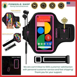 Brazalete para Correr Neopreno Rosa para Pixel 8/7/6/5a/4XL, Resistente al Agua, Ajuste... - Imagen 1 de 11