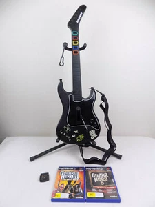 Playstation 2 Ps2 Wireless Guitar Hero Rock Band Kramer + Dongle + Games Bundle - Picture 1 of 5
