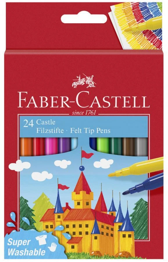 FABER-CASTELL Fasermaler CASTLE, 24er Kartonetui - Bild 1 von 1