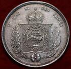 1855 Brazil 500 Reis Silver Foreign Coin