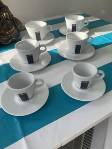 x6 Lavazza Cup & Saucer Set Italian IPA d'ANCAP Espresso Cappuccino Latte - Picture 1 of 7