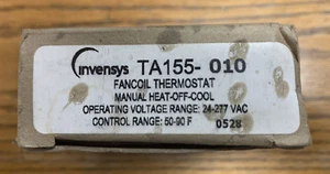 INVENSYS TA155-010 FANCOIL THERMOSTAT 50-90 F **NEW - GUARANTEED** - Picture 1 of 5