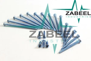 4.5mm Cortical/Cortex Screws Self Tapping 120 PCs Set Ortho Vet Titanium ZaBeel - Picture 1 of 2