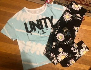 Girls lot of 2 Justice Leggings Set Size:12/14 NEW/NWT - Picture 1 of 4