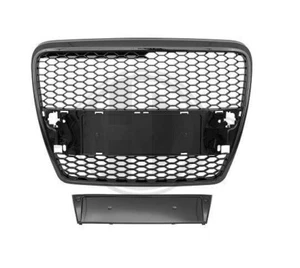 Parrilla delantera para Audi A6 4F año 04-08 parrilla radiador parrilla sin emblema negro brillante - Imagen 1 de 3