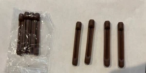 4 Paar braune Brillenbügel Spitze kuschelige Brillensocken Silikon Antirutsch - Bild 1 von 1
