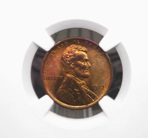 1917 "P" Lincoln WHEAT Cent 1c NGC MS65 RB #018 Red Brown GEM BU Unc ECC&C, Inc. - Picture 1 of 5