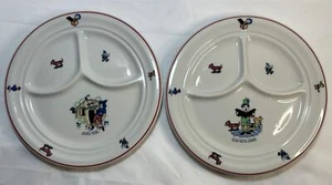 Shenango Divided Children Plates Lot Of 2 Peter Pumpkin Eater & Tommy Tucker PL6 - Picture 1 of 8