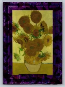 2021 SUPER BREAK PIECES OF THE PAST SUNFLOWERS BY VAN GOGH PURPLE ICE 1/1 #250 - Picture 1 of 2
