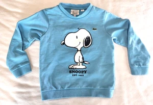 Jungen LACOSTE X PEANUTS Print Baumwolle Sweatshirt Blau Größe 6 - Bild 1 von 12