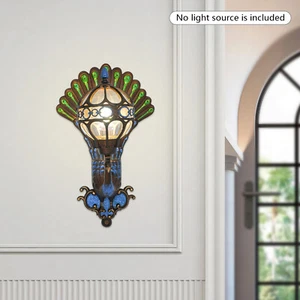 Peacock Wall Lamp Exterior Wall Light Fixture Garden Sconce Porch Light Antique - Picture 1 of 10