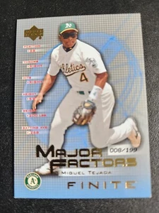 MIGUEL TEJADA 2003 UPPER DECK MAJOR FACTORS #134 OAKLAND ATHLETICS #008/199 - Picture 1 of 2