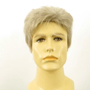 Short Wig For Men Natural Hair White And Grey Ref SEBASTIEN 51 - Imagen 1 de 8