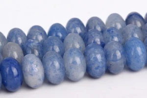 8x5MM Natural Blue Aventurine Grade AAA Rondelle Gemstone Loose Beads 15" - Picture 1 of 3