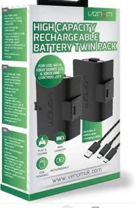 Venom Twin Rechargeable Battery Packs Xbox Series X - Black - NO CABLE - Picture 1 of 8
