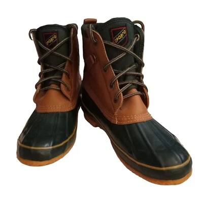 De Colección Botas Sporto Para Mujer Talla 9 Pato Vástago de Acero Marrón Verde Termolite Aisladas  Foto 1 de 4