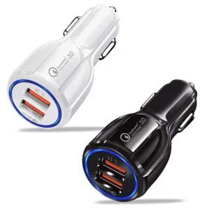 Twin Port 12V Dual USB In Car Lighter Socket Charger Adapter Plug For ALL PHONES - Picture 1 of 5