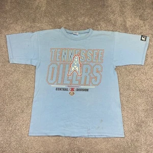 Vintage Starter Tennessee Oilers Inaugural Season Shirt Men's Small Medium Blue - Picture 1 of 12