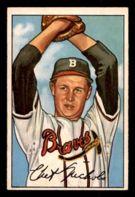 1952 Bowman Baseball #120 Chet Nichols VG *e1 - Image 1 of 2