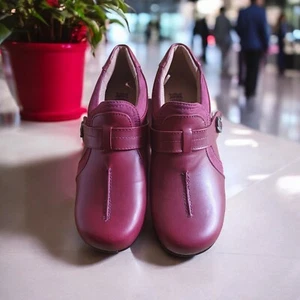 Red Leather Like Rivers New Ladies Lightweight Shoes Leather Lining + Sock 39 - Picture 1 of 8