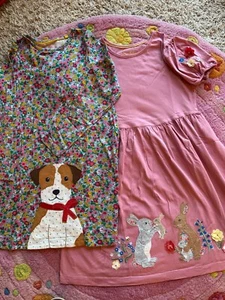 Mini Boden 2 er Set Kleider Hund Hase 140 - 146 9 - 10 11 - 12 Jahre - Bild 1 von 8