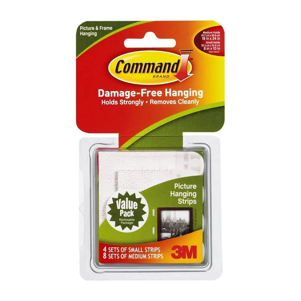 Command Small And Medium Adhesive Picture Hanging Strip Holds On Strongly - Image 1 of 1