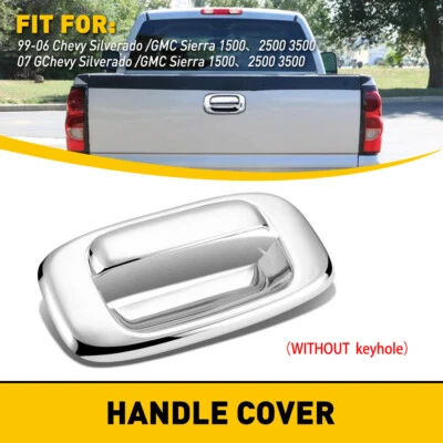 Cubierta de bisel de manija de puerta trasera cromada para Chevy Silverado GMC SIERRA 1500 1999-2006 Foto 1 de 4