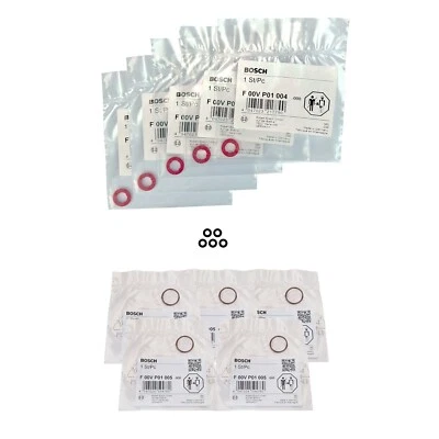 Kit de sello de repuesto de inyector de combustible genuino Bosch para Volvo XC70 II (136) x 5 - Imagen 1 de 4