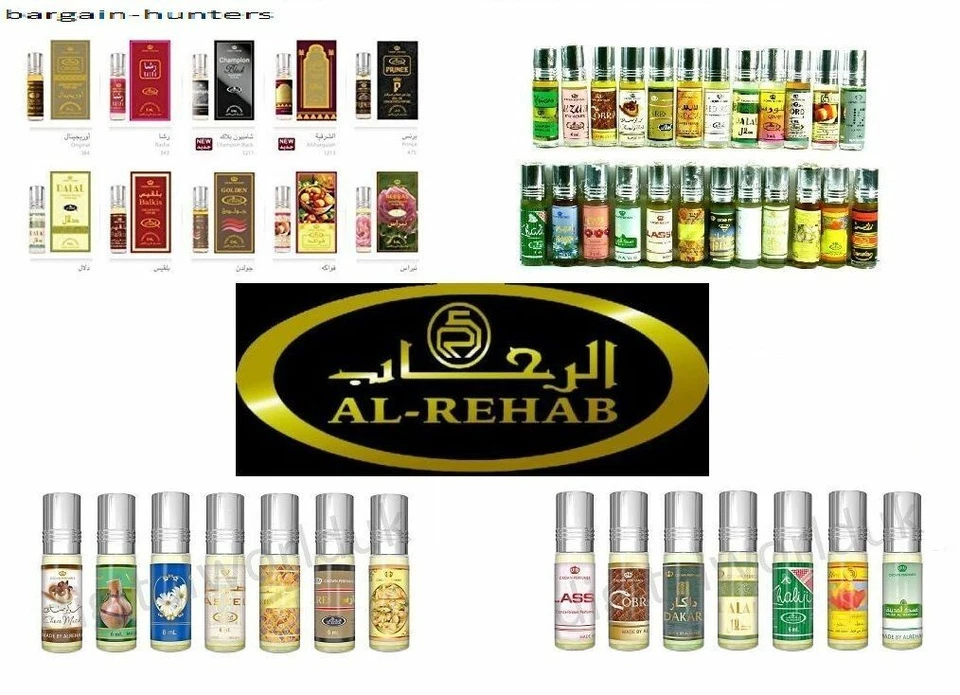 Any (6 x 6ml) Perfumes Al Rehab mix & match fragrance Oils from full List choose