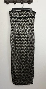 Homemade Sheer Lace Overlay Whimsy Goth Y2K Vtg Fairytale Gown Dress Maxi Slit - Picture 1 of 15