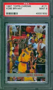 1997-98 Topps Chrom KOBE BRYANT #171 2. Jahr HOF SP fett Farbe selten neuwertig PSA 9 - Bild 1 von 2