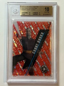 Star Wars Count Dooku 2016 High Tek Red Orbit Diffractor 3/5 Beckett 10 PRISTINE - Picture 1 of 4