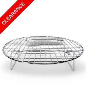 NEW 14.75” Round Steamer Rack with Folding Legs Chrome Plated Stock Pot Cooking - Picture 1 of 3
