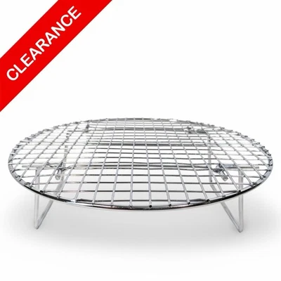 NUEVO 14,75” Estante de vapor redondo con patas plegables Cromado Chapado en olla de cocción Foto 1 de 3