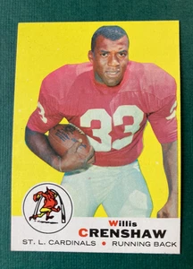 1969 WILLIS CRENSHAW FOOTBALL CARD TOPPS #21 ST. LOUIS CARDINALS QUASI NUOVO/MT - Foto 1 di 2