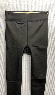 Leggings femininas com pés forradas de pele marrom grande - Imagem 1 de 4