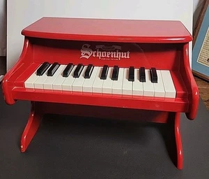 SCHOENHUT Mini Red 25 Keys children wooden Piano app. 16.5”L x 11.5”H x 10”W - Picture 1 of 12