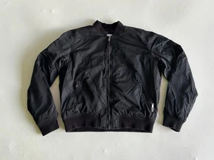 Gap Bomberjacke Damen Medium schwarz Nylon wasserdicht Langarm durchgehender Reißverschluss - Bild 1 von 7